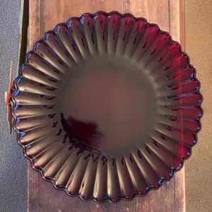 Royal ruby depression glass.